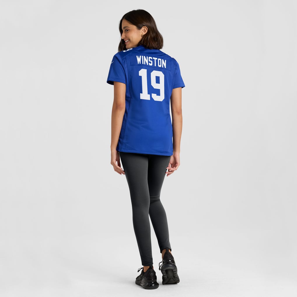 Women's New York Giants Jameis Winston Nike  Royal Team Game Jersey - Image 6