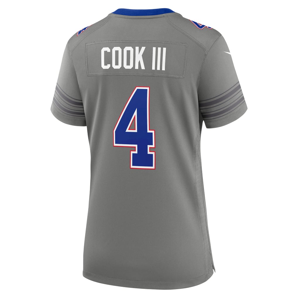 Women's Buffalo Bills James Cook III Nike Gray Nickel City Game Jersey - Image 4