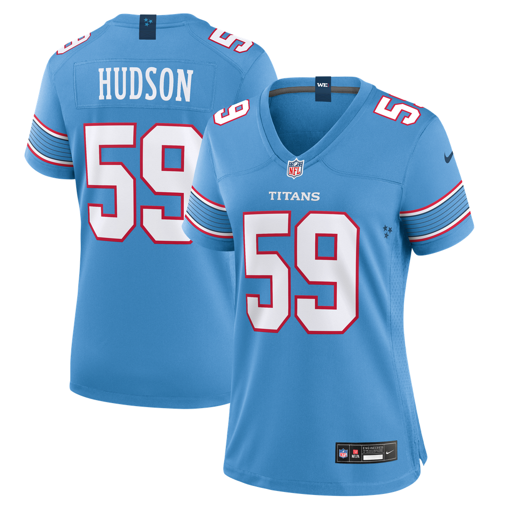 Women's Tennessee Titans James Hudson Nike Light Blue Team Game Jersey - Image 1