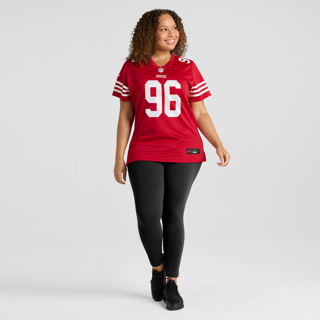 Women's San Francisco 49ers James Thompson Jr Nike Scarlet Team Game Jersey - Image 5