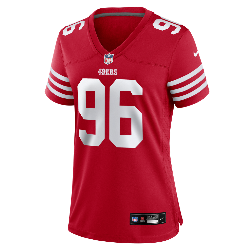 Women's San Francisco 49ers James Thompson Jr Nike Scarlet Team Game Jersey - Image 7