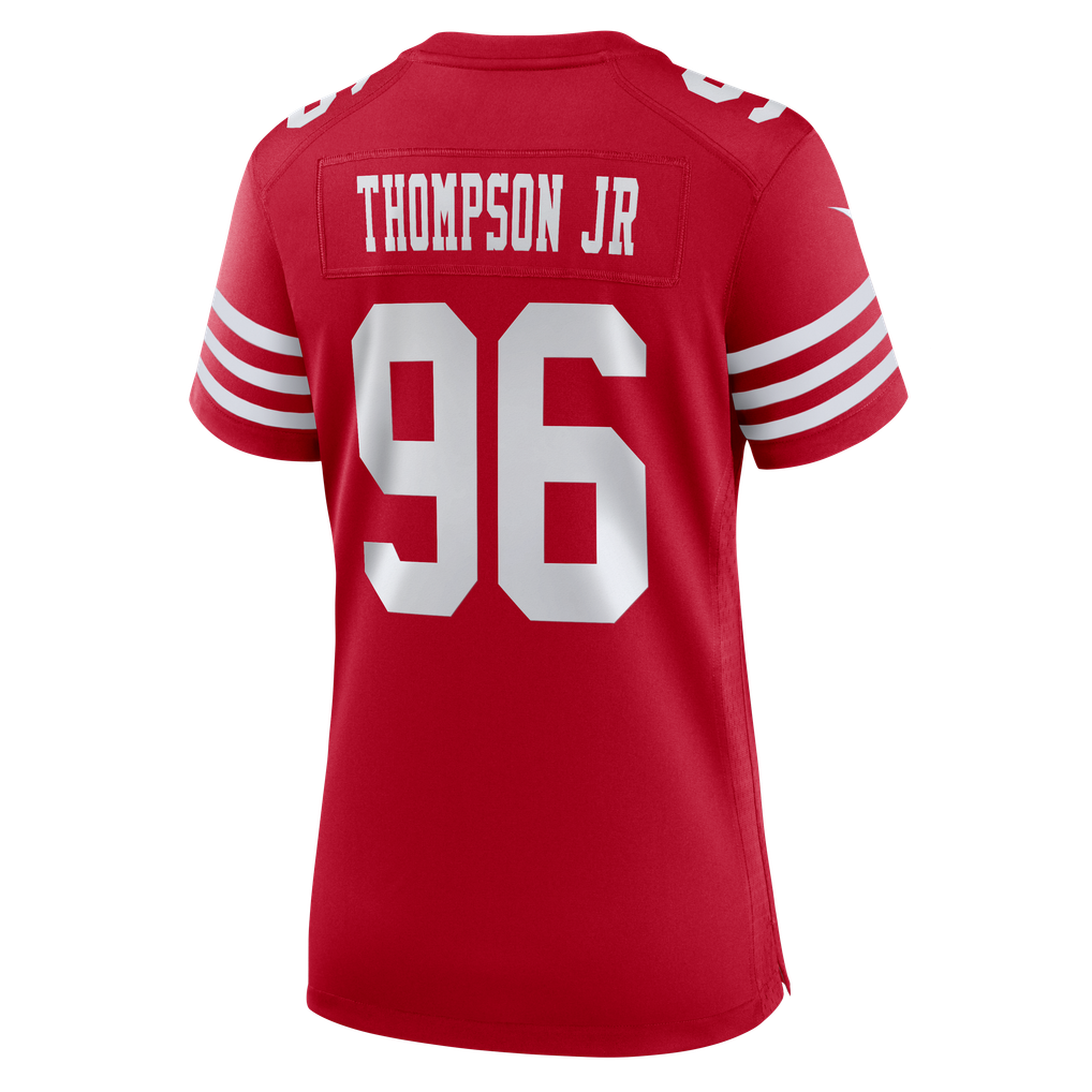 Women's San Francisco 49ers James Thompson Jr Nike Scarlet Team Game Jersey - Image 8