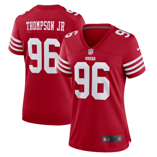 Women's San Francisco 49ers James Thompson Jr Nike Scarlet Team Game Jersey - Image 1