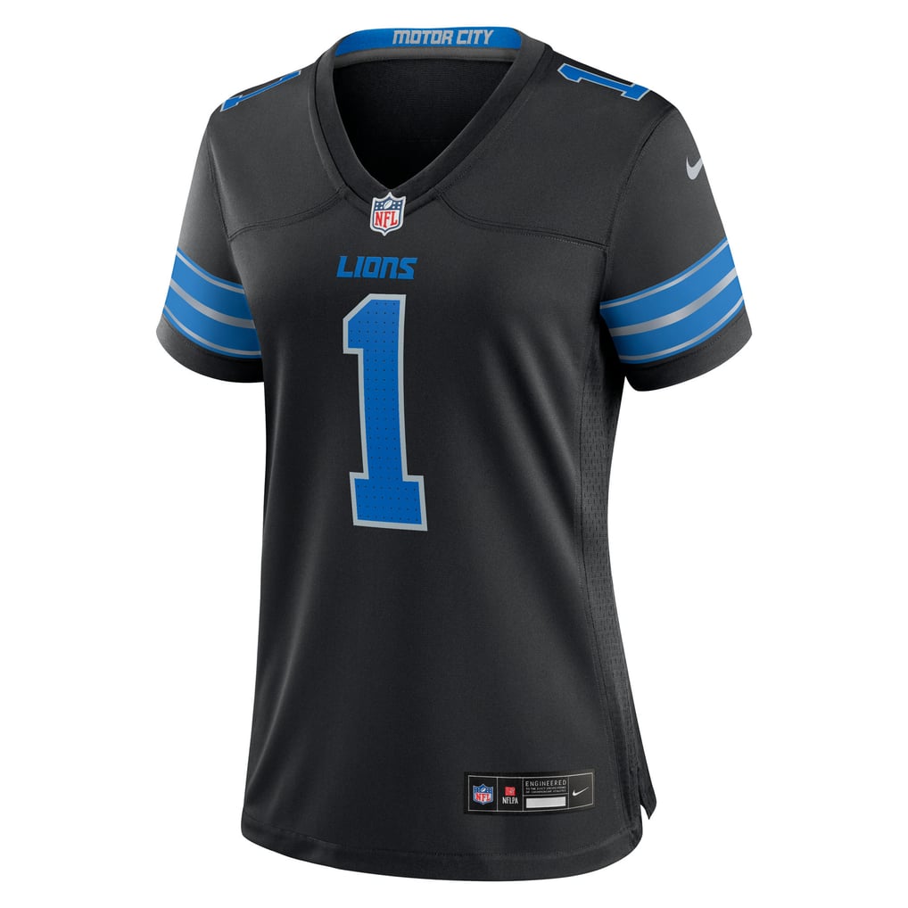 Women's Detroit Lions Jameson Williams Nike Black 2nd Alternate Game Player Jersey - Image 3