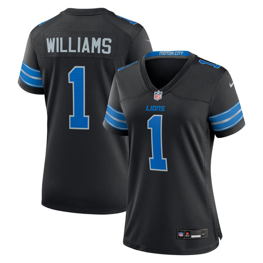 Women's Detroit Lions Jameson Williams Nike Black 2nd Alternate Game Player Jersey - Image 1