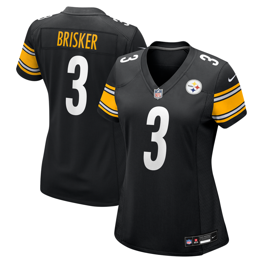 Women's Pittsburgh Steelers Jaquan Brisker Nike  Black Team Game Jersey - Image 1
