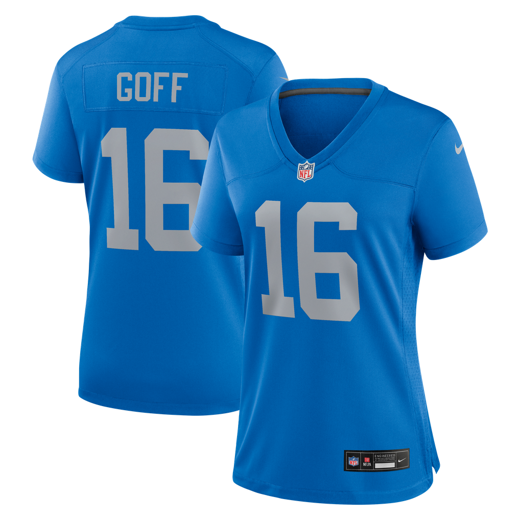Women's Detroit Lions Jared Goff Nike Blue Alternate Game Jersey - Image 1