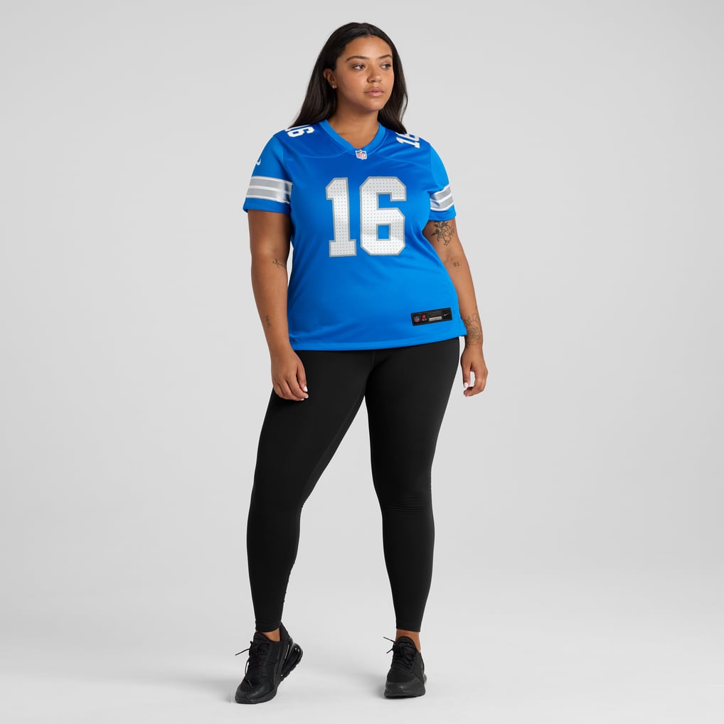 Women's Detroit Lions Jared Goff Nike Blue Game Jersey - Image 7