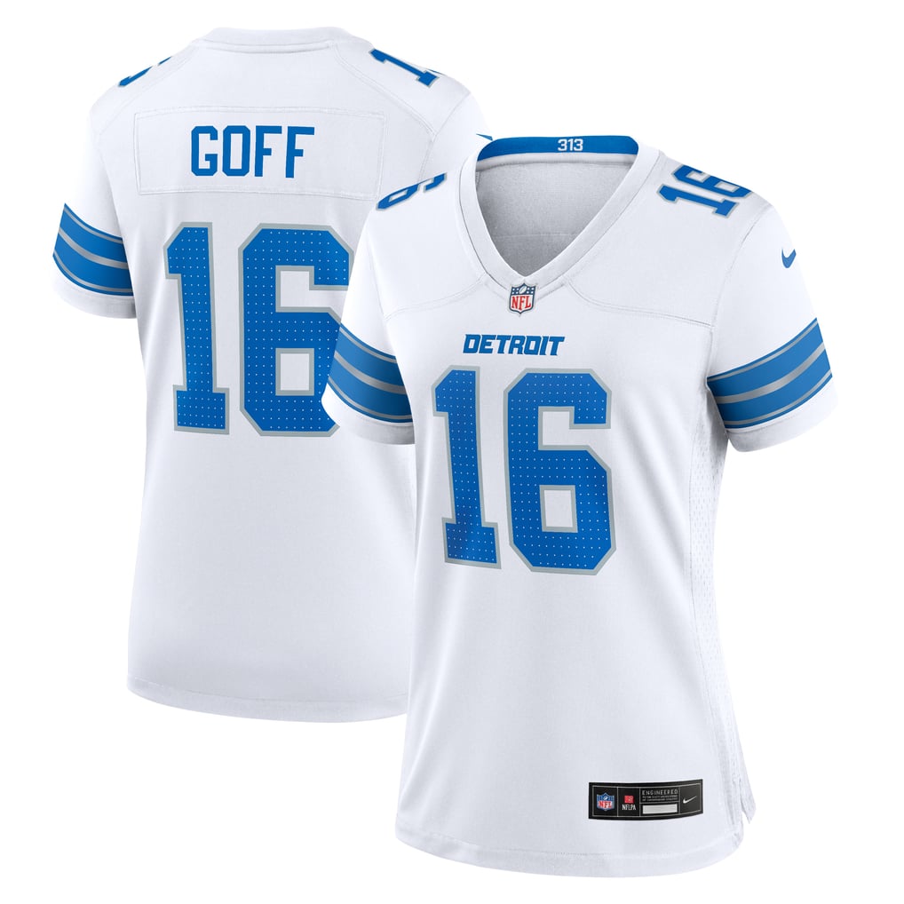 Women's Detroit Lions Jared Goff Nike White Game Jersey - Image 1