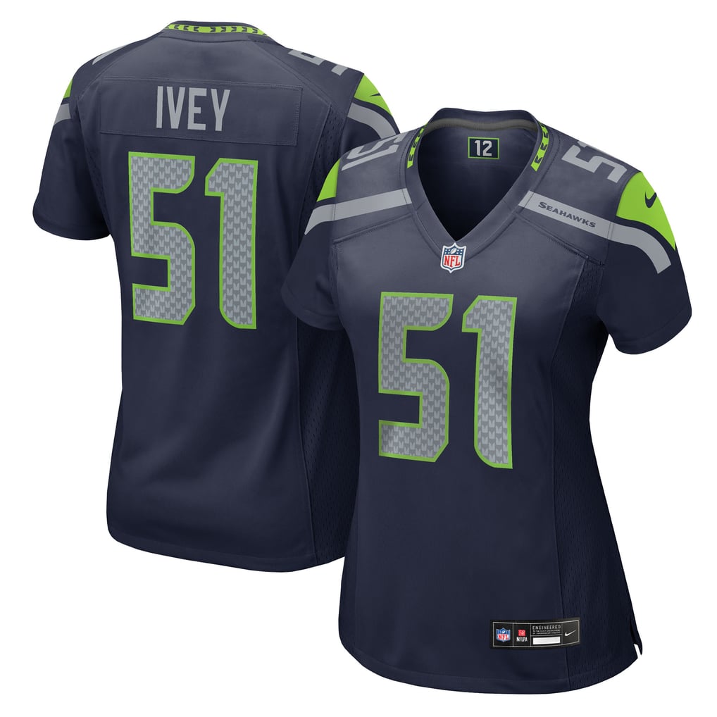 Women's Seattle Seahawks Jared Ivey Nike  College Navy Team Game Jersey - Image 1