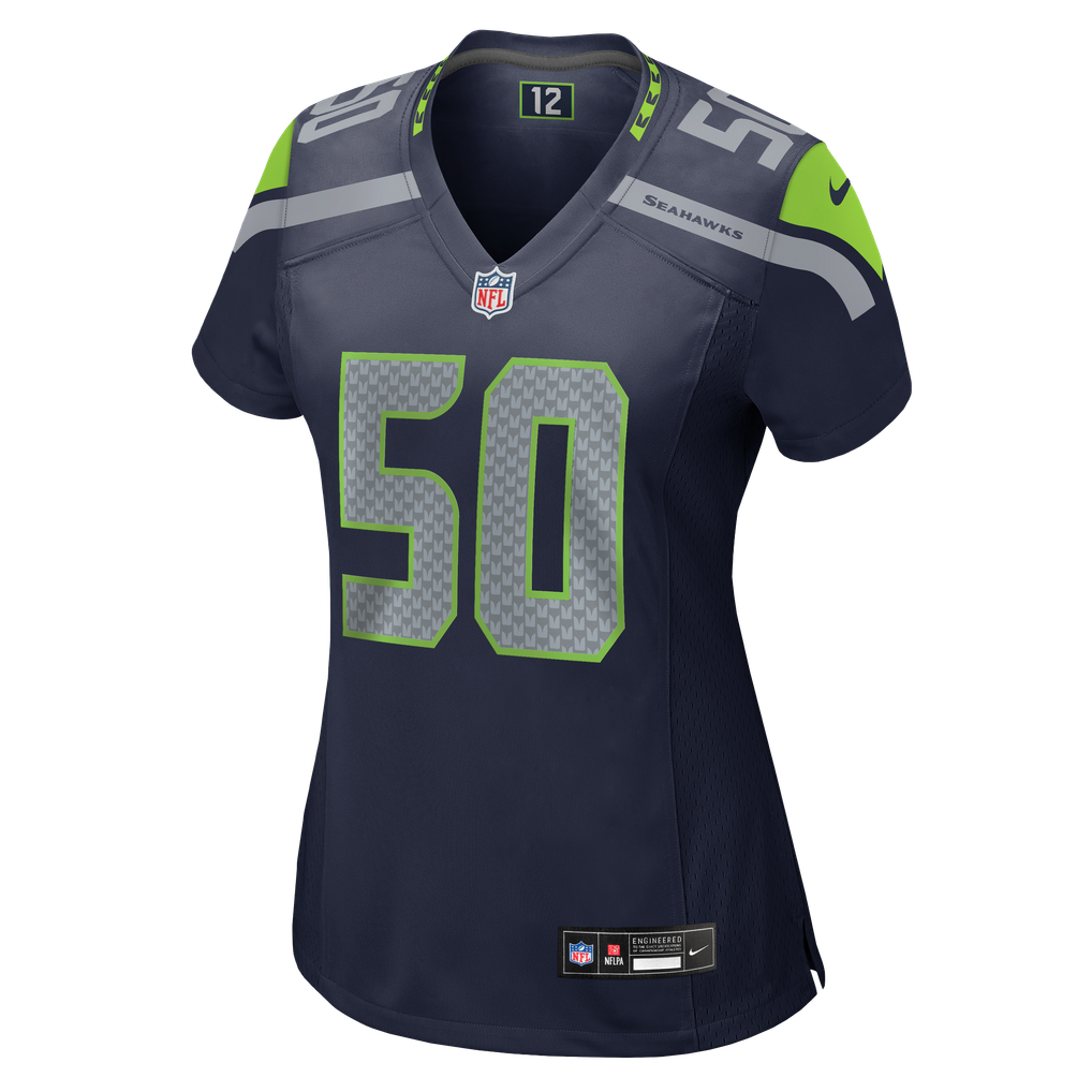 Women's Seattle Seahawks Jared Ivey Nike College Navy Team Game Jersey - Image 7