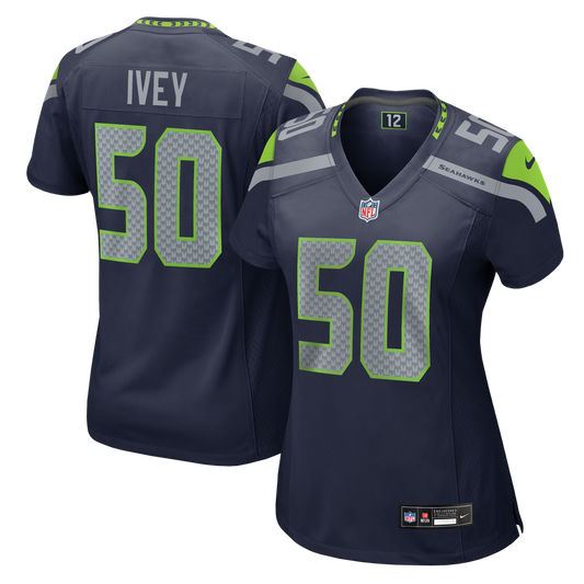 Women's Seattle Seahawks Jared Ivey Nike College Navy Team Game Jersey - Image 1