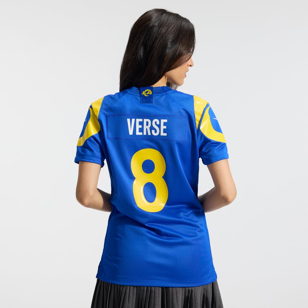 Women's Los Angeles Rams Jared Verse Nike Royal Game Jersey - Image 4