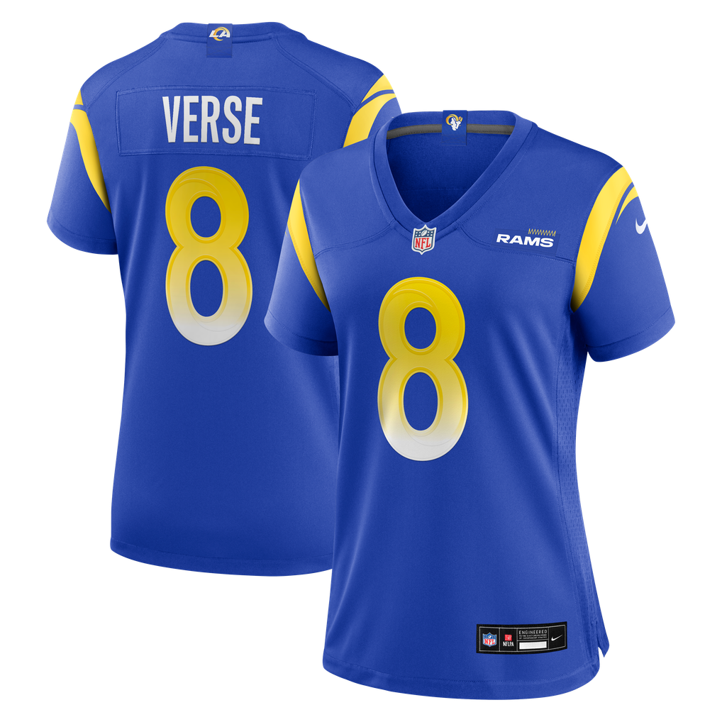Women's Los Angeles Rams Jared Verse Nike  Royal Team Game Jersey - Image 2