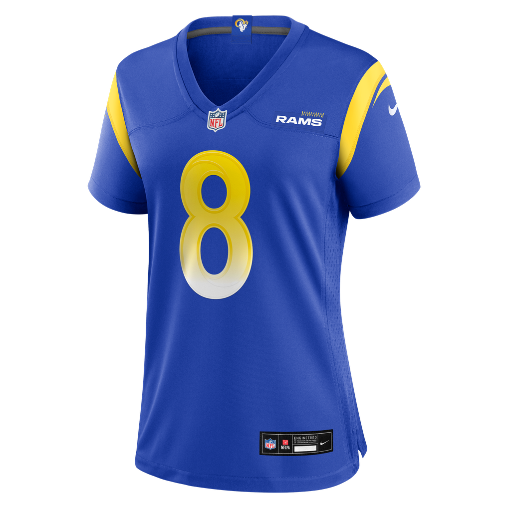 Women's Los Angeles Rams Jared Verse Nike  Royal Team Game Jersey - Image 3