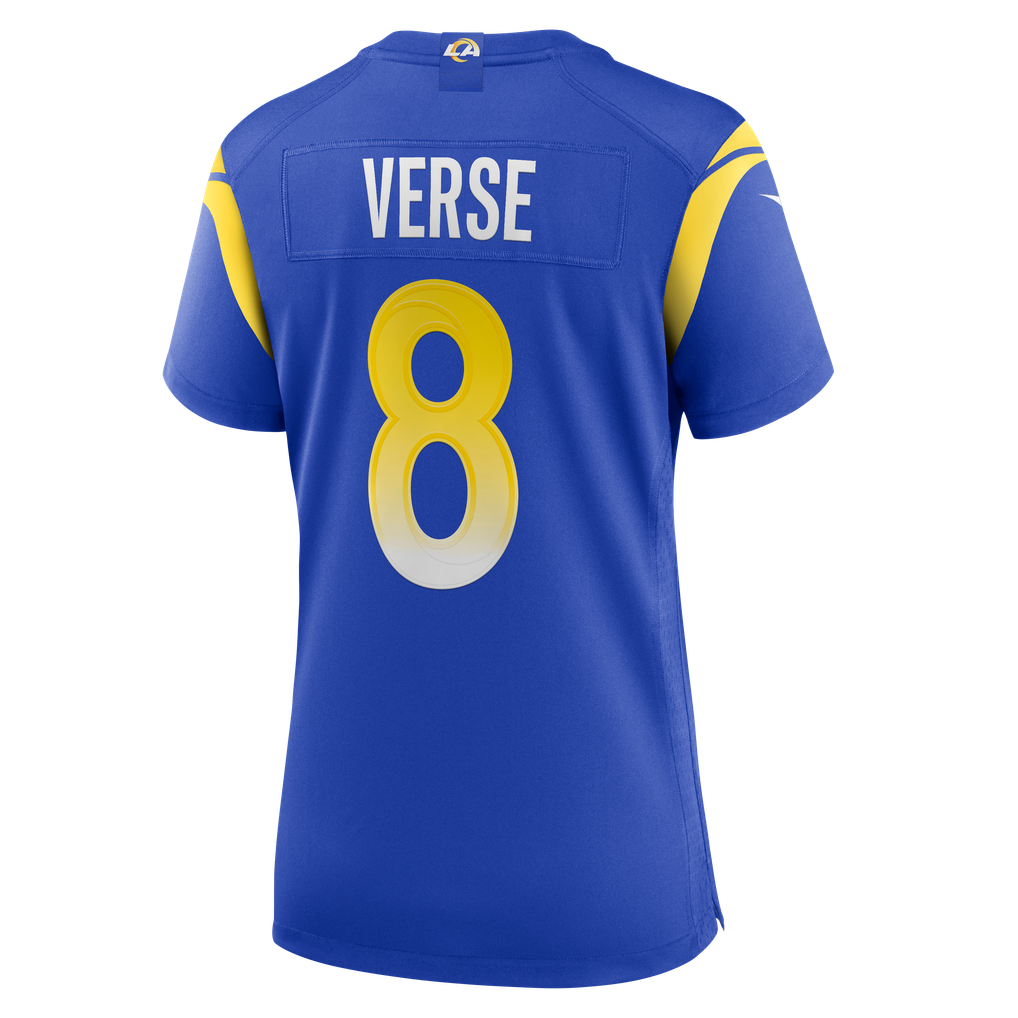 Women's Los Angeles Rams Jared Verse Nike  Royal Team Game Jersey - Image 4