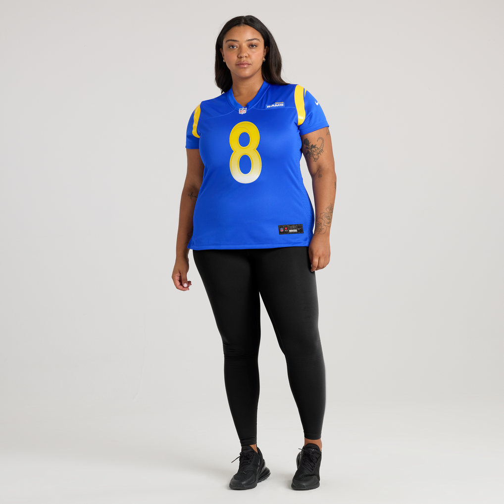 Women's Los Angeles Rams Jared Verse Nike  Royal Team Game Jersey - Image 7