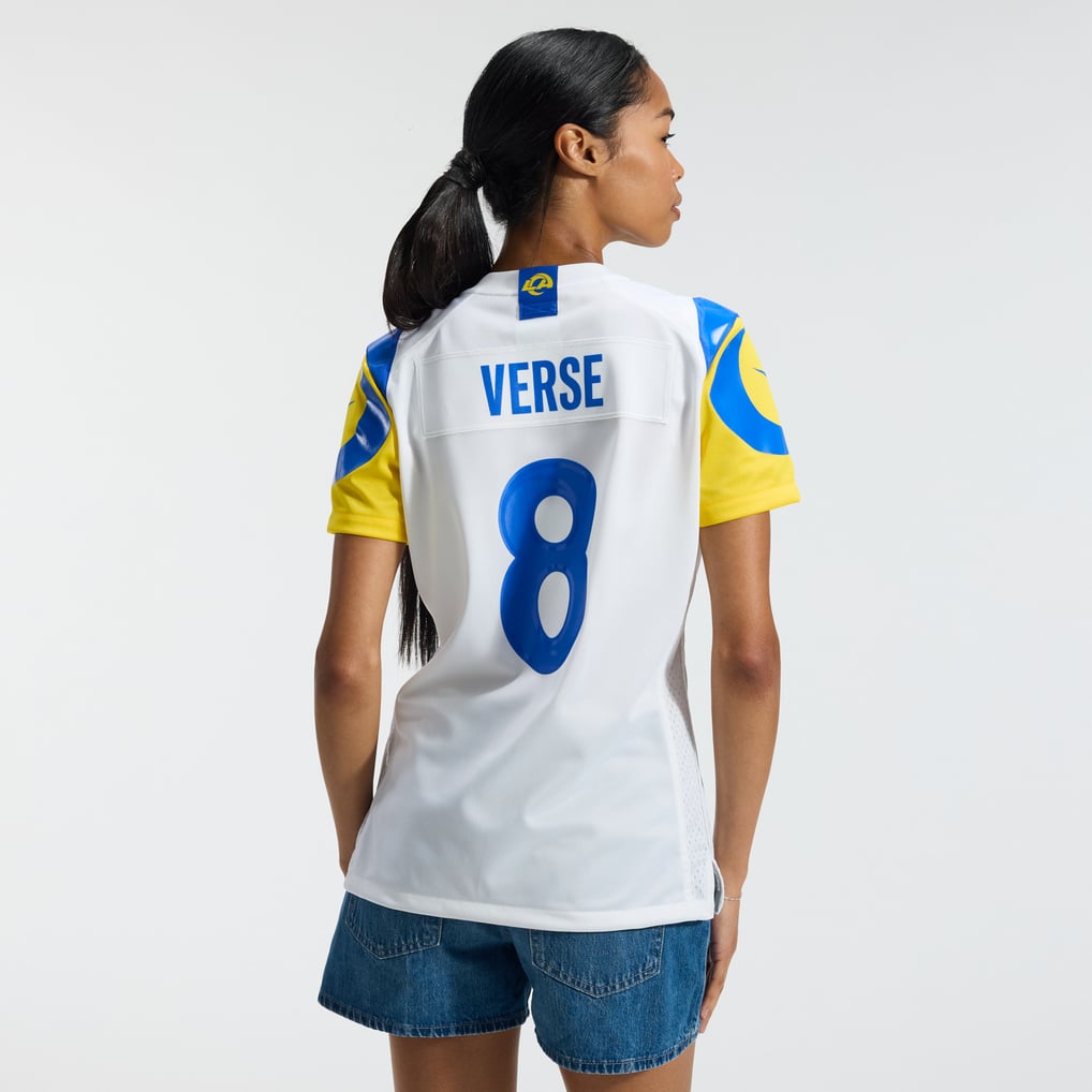 Women's Los Angeles Rams Jared Verse Nike White Game Jersey - Image 4