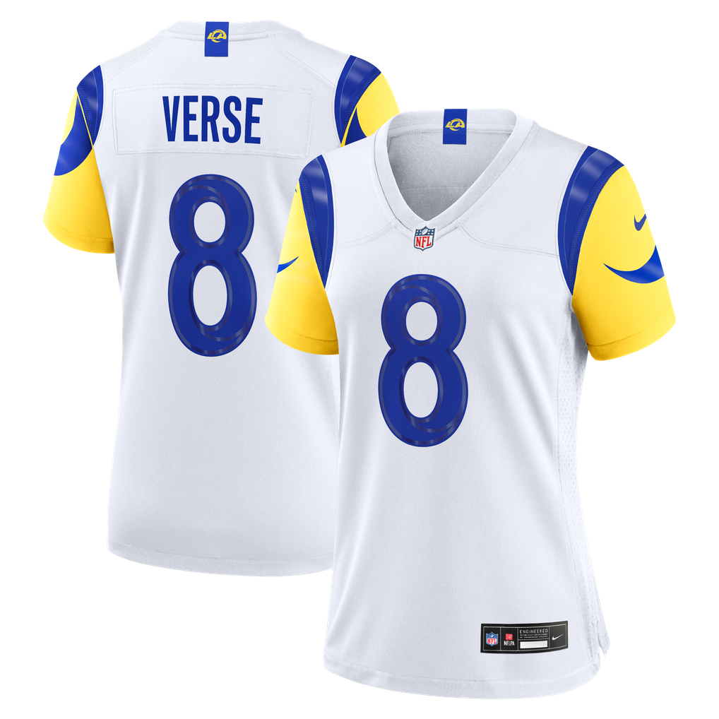 Women's Los Angeles Rams Jared Verse Nike White Game Jersey - Image 1