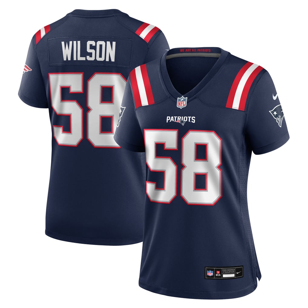 Women's New England Patriots Jared Wilson Nike  Navy Team Game Jersey - Image 1