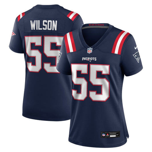 Women's New England Patriots Jared Wilson Nike Navy Team Game Jersey - Image 1