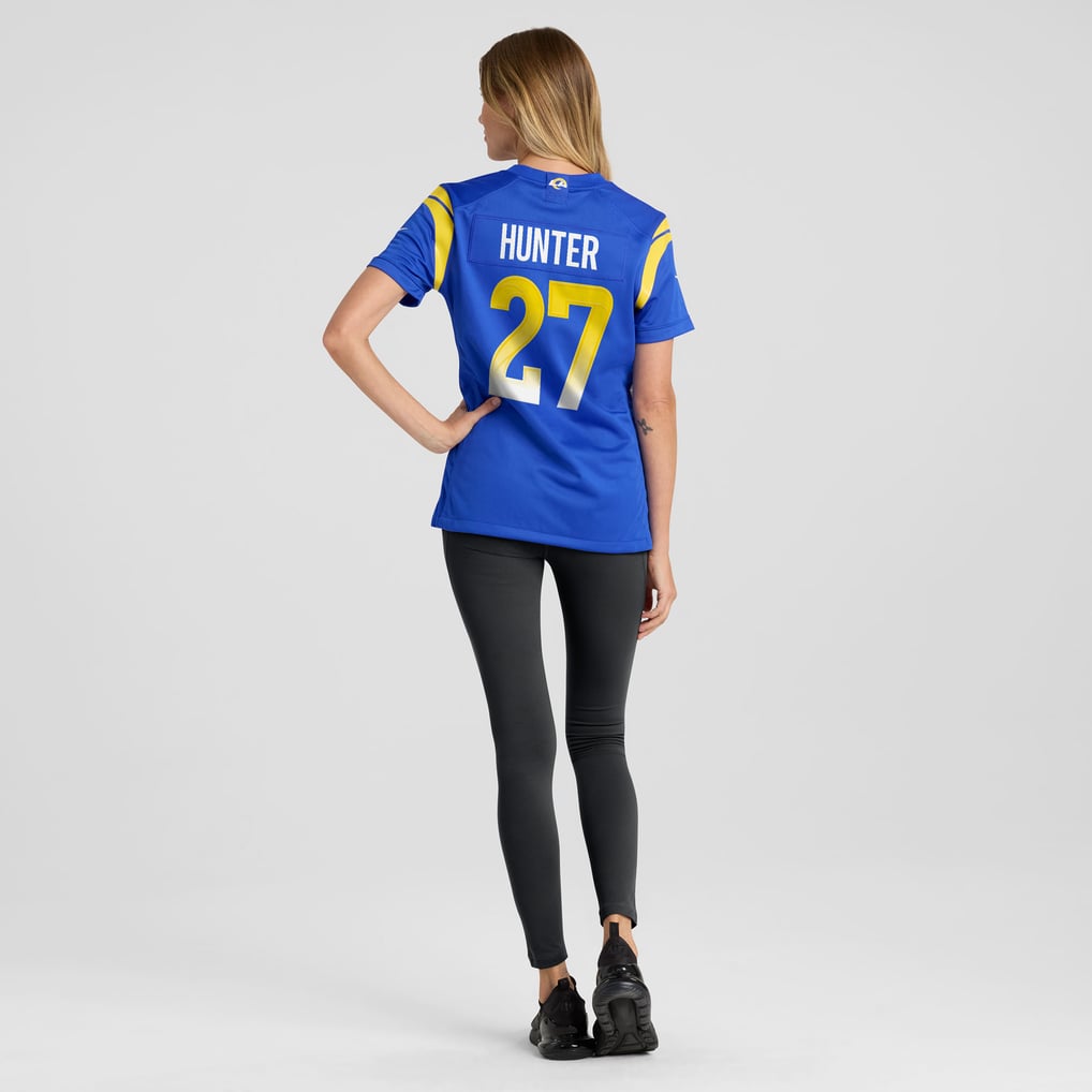 Women's Los Angeles Rams Jarquez Hunter Nike  Royal Team Game Jersey - Image 6