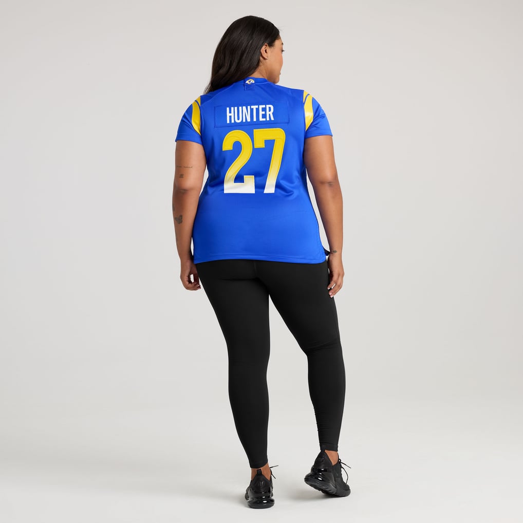 Women's Los Angeles Rams Jarquez Hunter Nike  Royal Team Game Jersey - Image 8