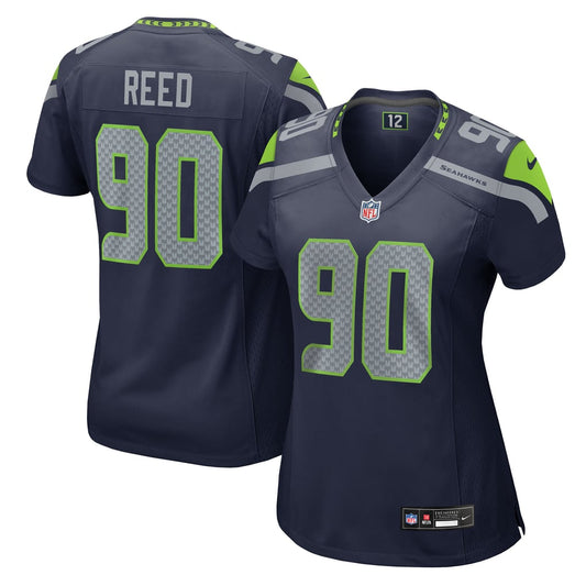 Women's Seattle Seahawks Jarran Reed Nike  College Navy Team Game Jersey - Image 1