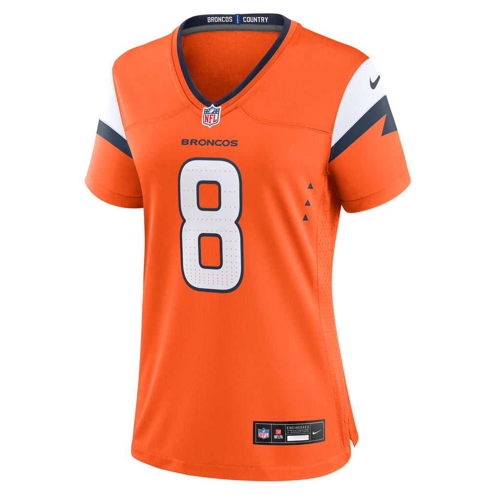 Women's Denver Broncos Jarrett Stidham Nike  Orange Team Game Jersey - Image 3