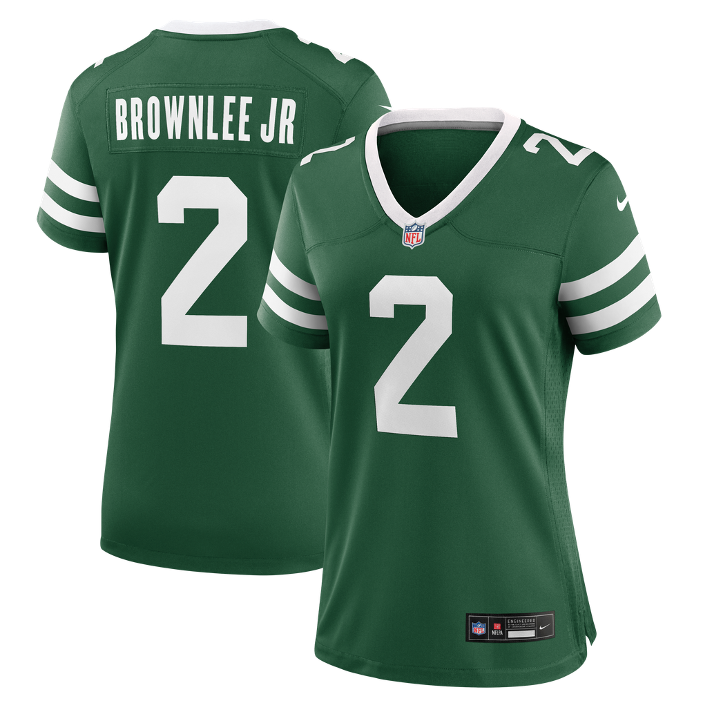 Women's New York Jets Jarvis Brownlee Jr. Nike Legacy Green Team Game Jersey - Image 2