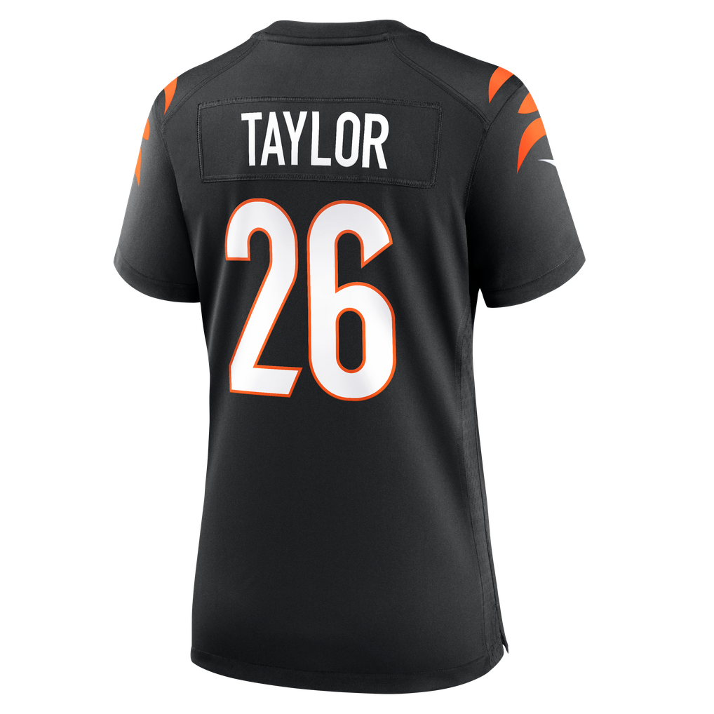 Women's Cincinnati Bengals Ja'Sir Taylor Nike Black Team Game Jersey - Image 4
