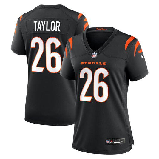 Women's Cincinnati Bengals Ja'Sir Taylor Nike Black Team Game Jersey - Image 1