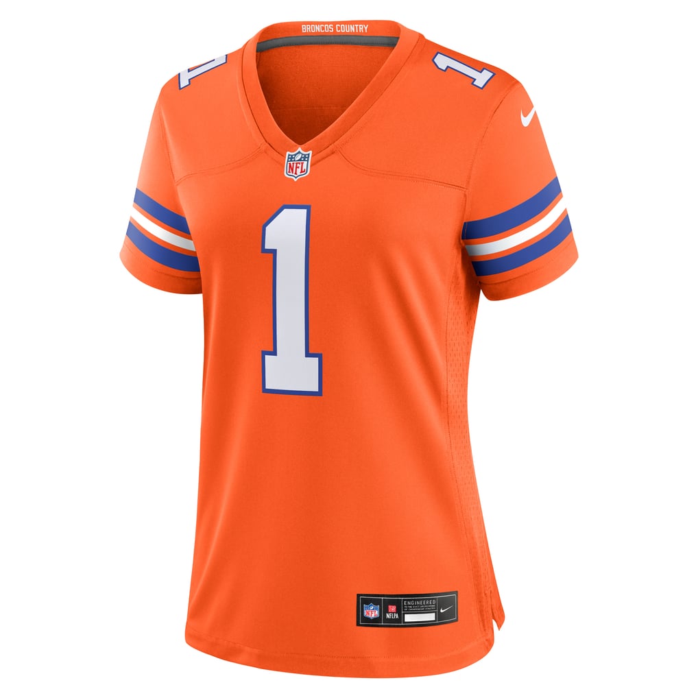 Women's Denver Broncos Jason Elam Nike Orange Mile High Collection 1977 Throwback Retired Player Game Jersey - Image 3