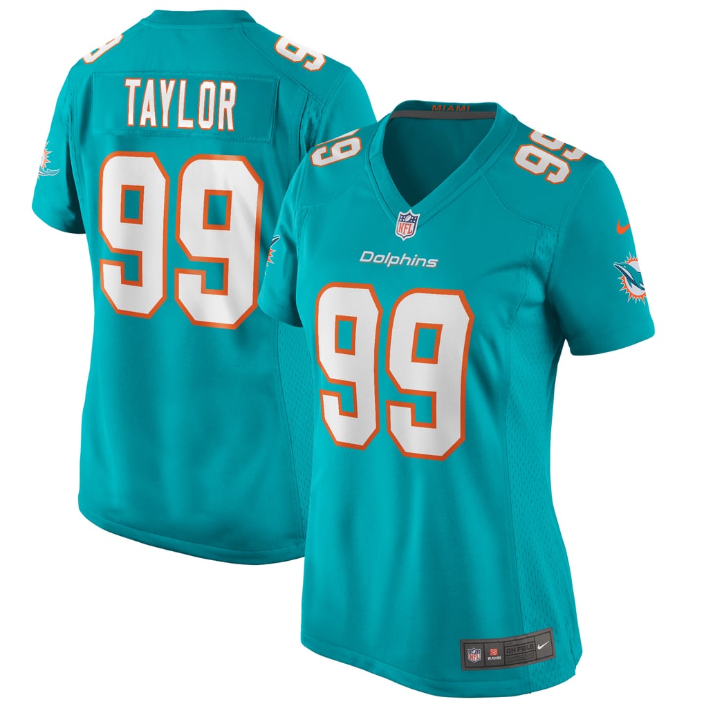 Women's Miami Dolphins Jason Taylor Nike Aqua Game Retired Player Jersey - Image 1