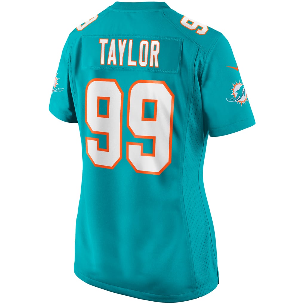 Women's Miami Dolphins Jason Taylor Nike Aqua Game Retired Player Jersey - Image 4