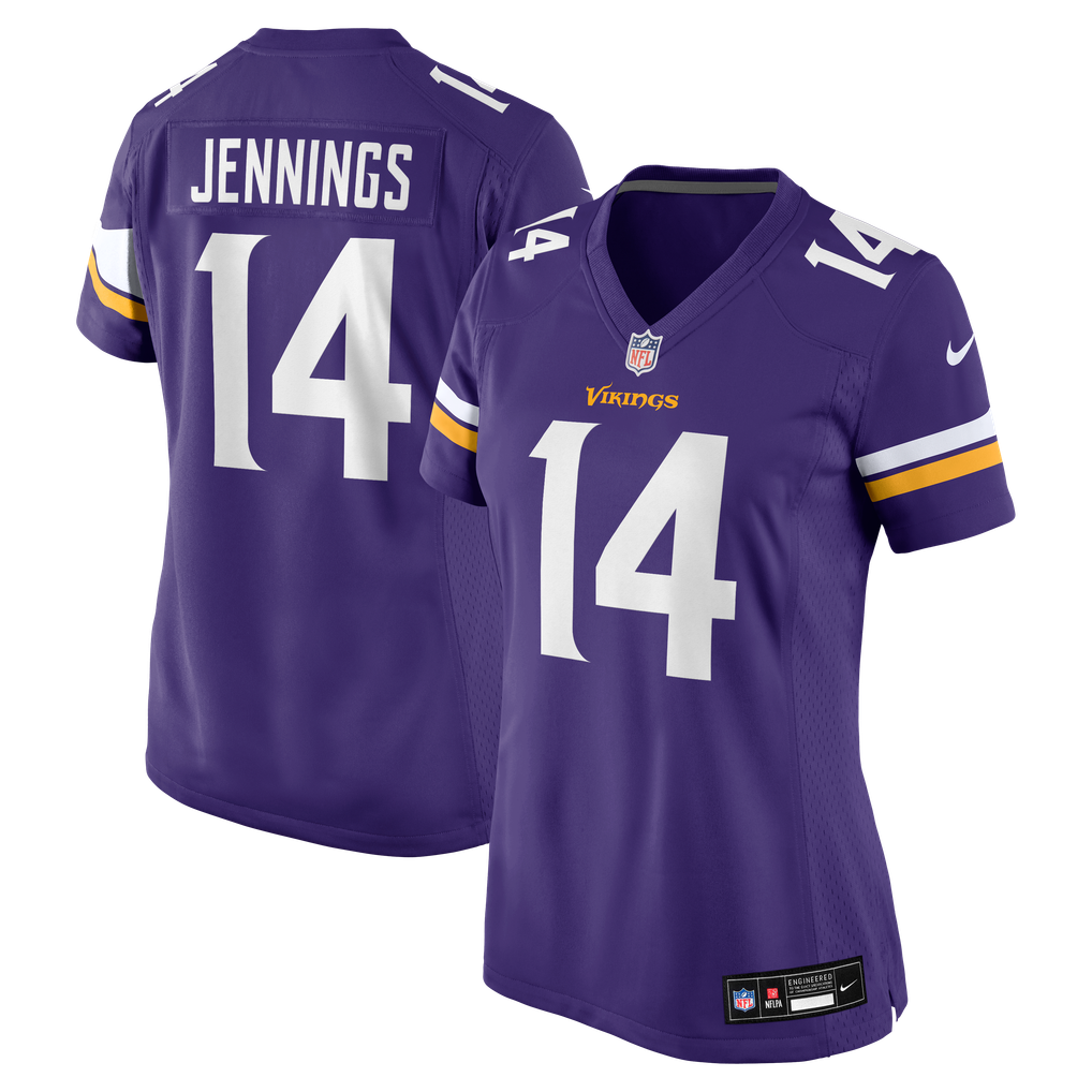 Women's Minnesota Vikings Jauan Jennings Nike Purple Team Game Jersey - Image 2