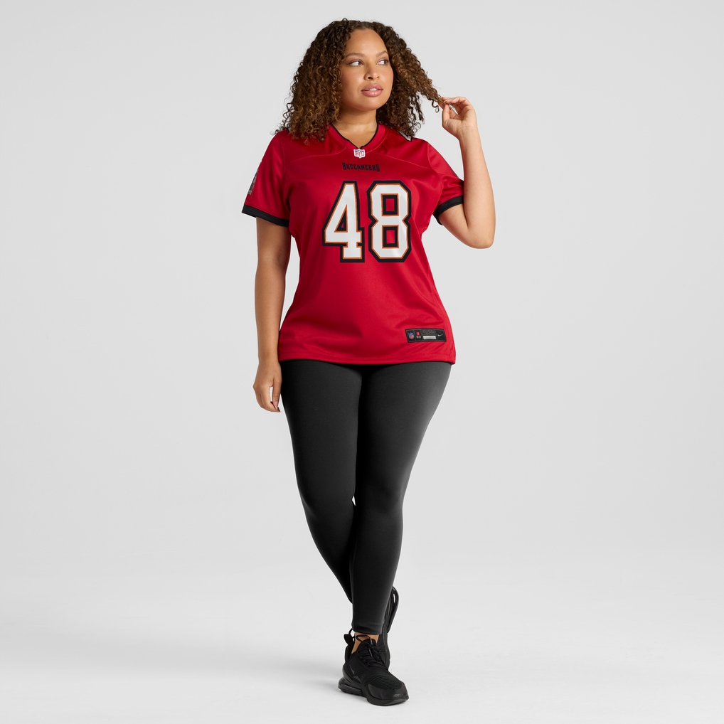 Women's Tampa Bay Buccaneers Javin Wright Nike Red Team Game Jersey - Image 5