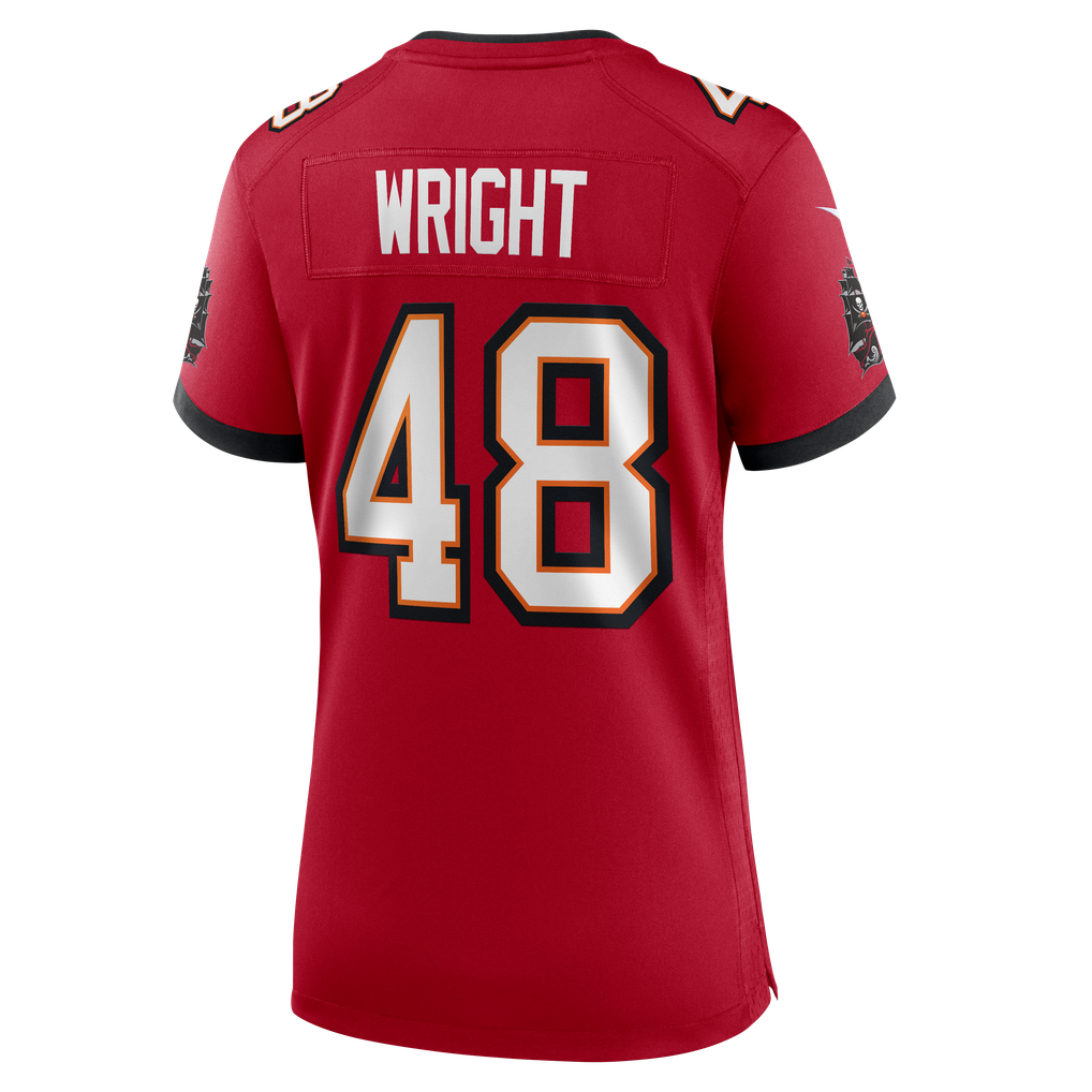 Women's Tampa Bay Buccaneers Javin Wright Nike Red Team Game Jersey - Image 8