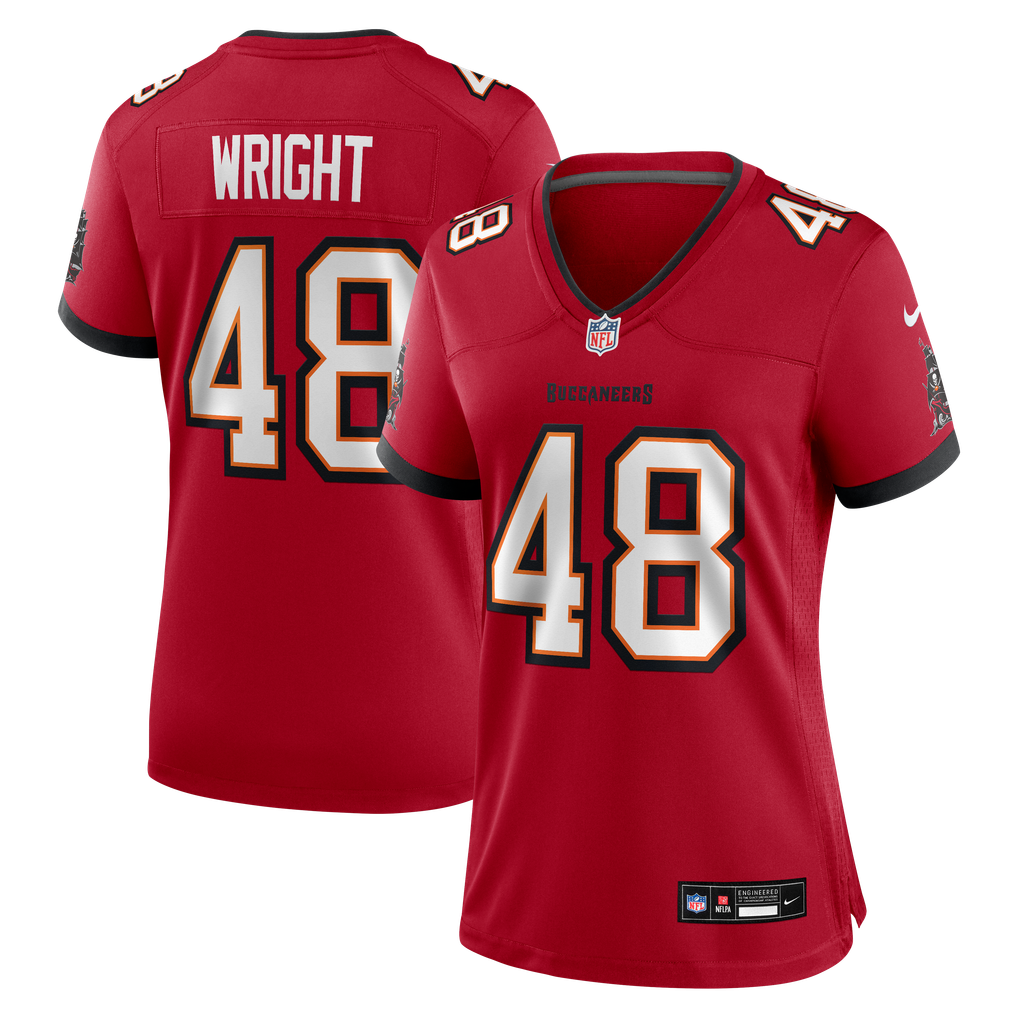 Women's Tampa Bay Buccaneers Javin Wright Nike Red Team Game Jersey - Image 1