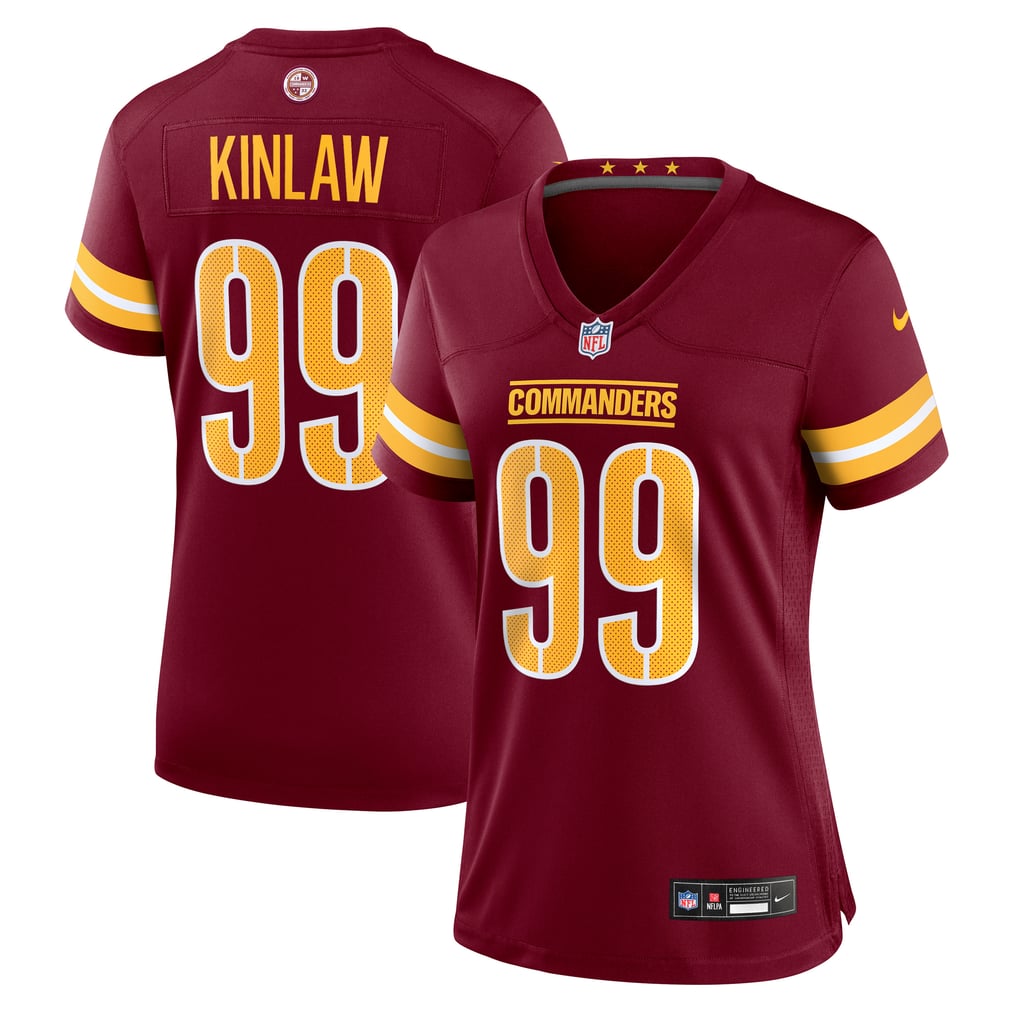 Women's Washington Commanders Javon Kinlaw Nike  Burgundy Team Game Jersey - Image 2