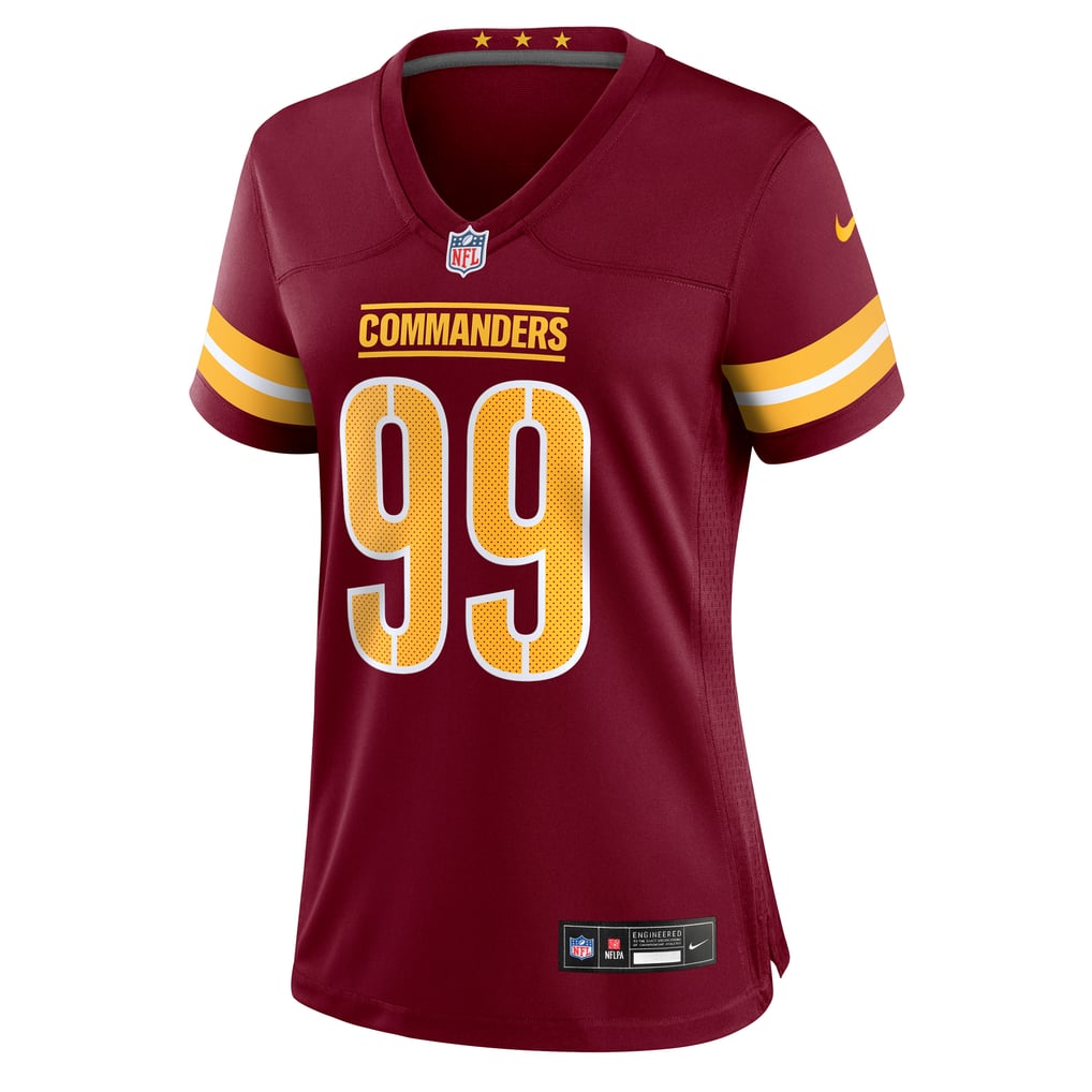 Women's Washington Commanders Javon Kinlaw Nike  Burgundy Team Game Jersey - Image 3