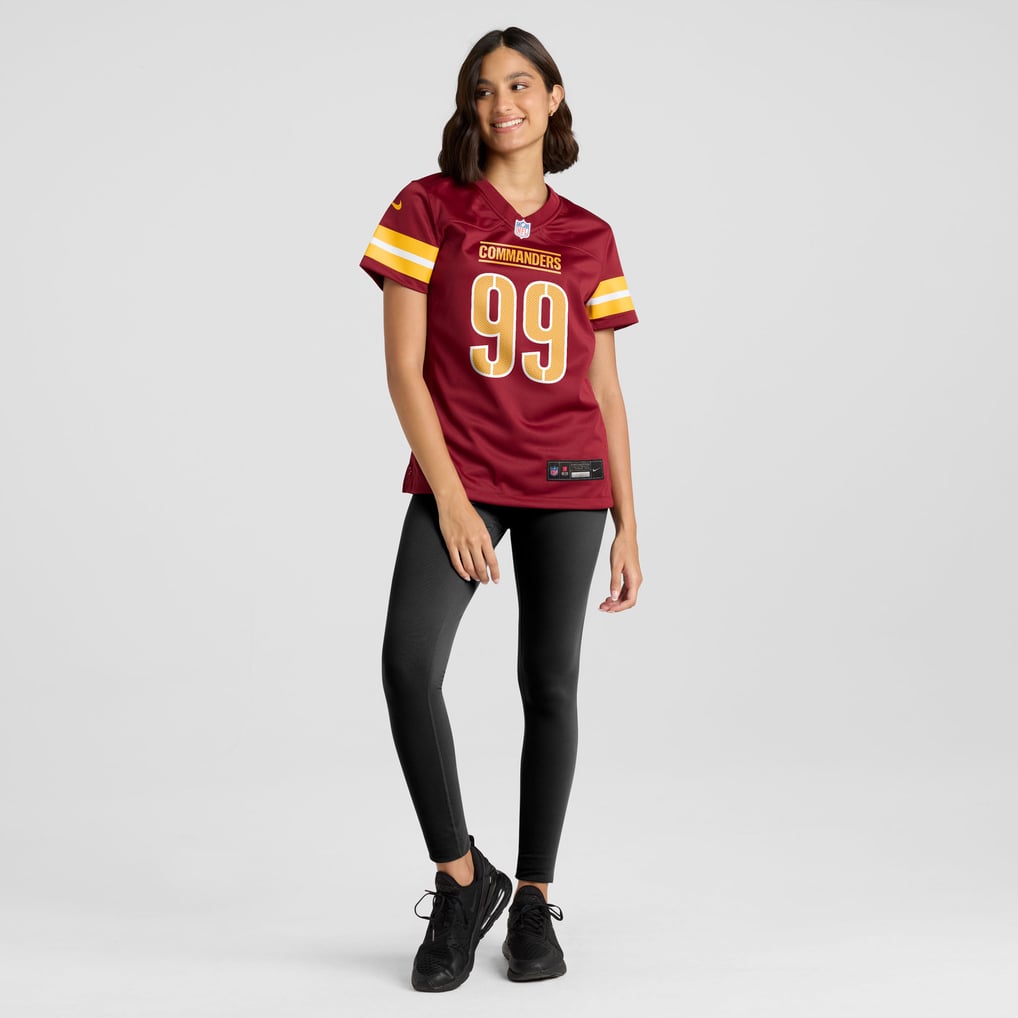 Women's Washington Commanders Javon Kinlaw Nike  Burgundy Team Game Jersey - Image 5