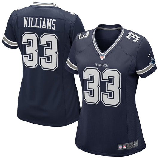 Women's Dallas Cowboys Javonte Williams Nike Navy Team Game Jersey - Image 1