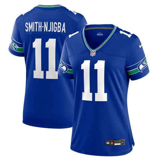Women's Seattle Seahawks Jaxon Smith-Njigba Nike Royal Throwback Player Game Jersey - Image 1