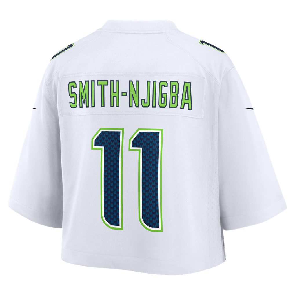 Women's Seattle Seahawks Jaxon Smith-Njigba Nike White Cropped Fashion Game Jersey - Image 4