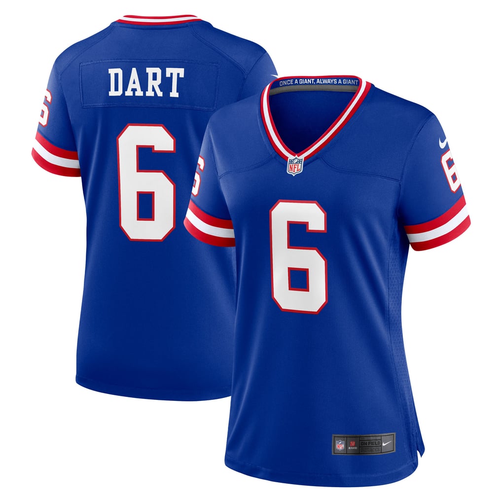 Women's New York Giants Jaxson Dart Nike  Royal Alternate 2 Classic Game Jersey - Image 2