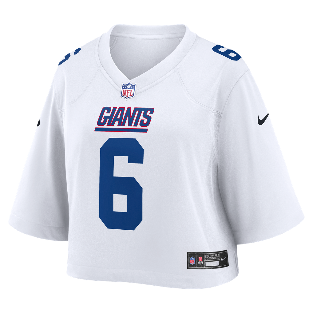 Women's New York Giants Jaxson Dart Nike White Cropped Fashion Game Jersey - Image 3