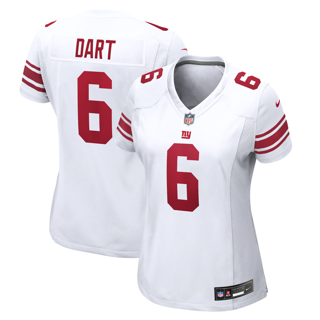 Women's New York Giants Jaxson Dart Nike  White Game Jersey - Image 2