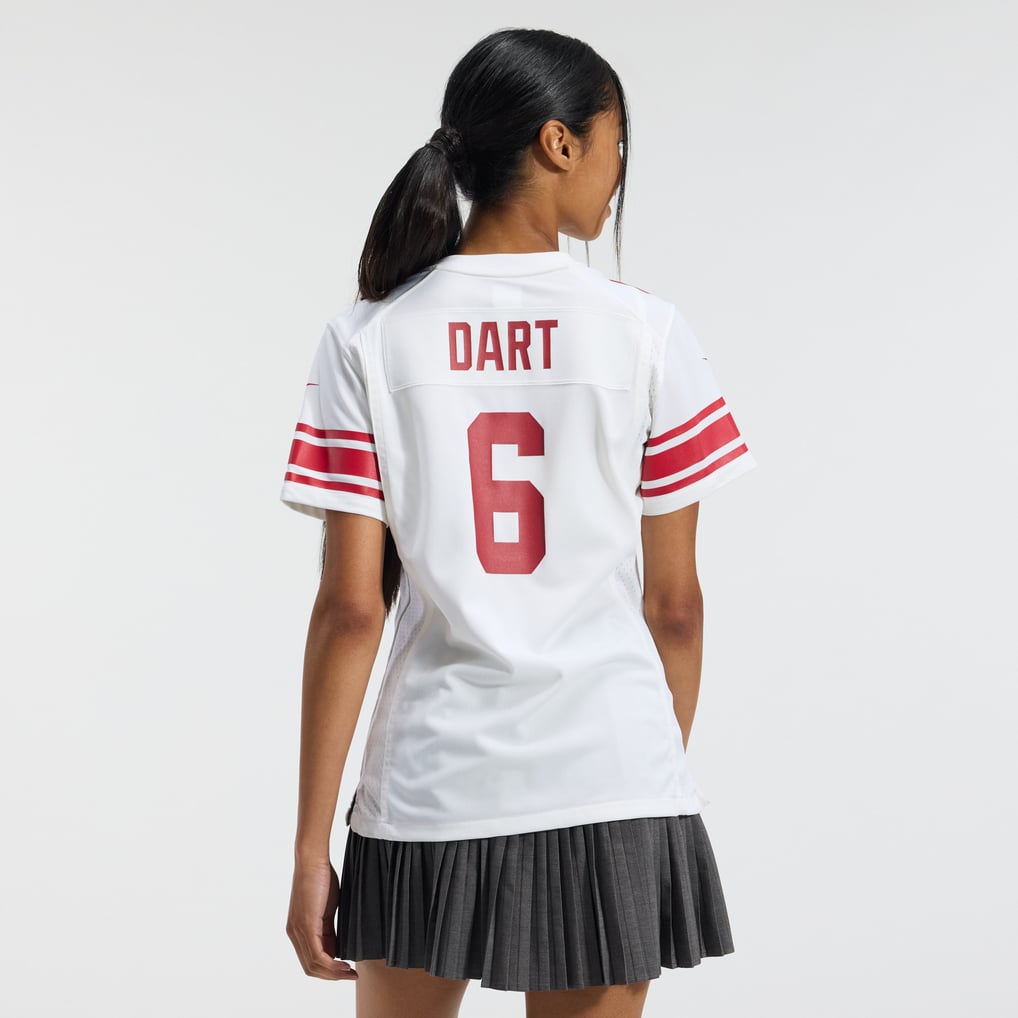 Women's New York Giants Jaxson Dart Nike  White Game Jersey - Image 4
