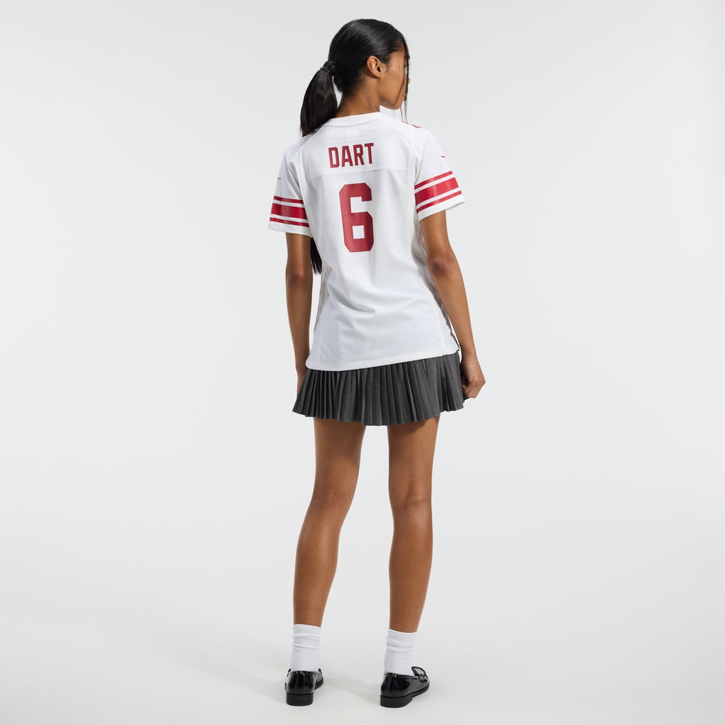 Women's New York Giants Jaxson Dart Nike  White Game Jersey - Image 6